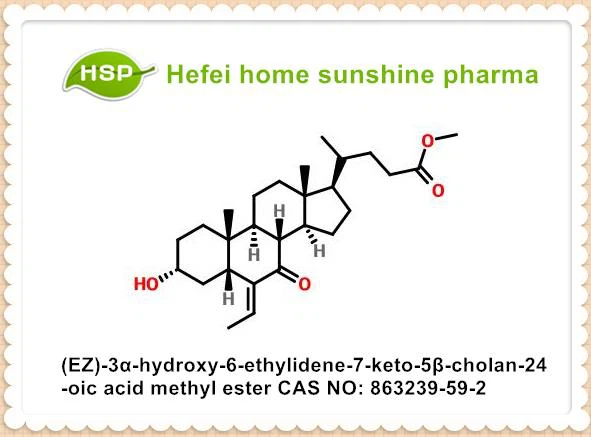 (E / Z) -3a-hydroksy-6-etyliden-7-keto-5β-kolan-24-syre-metylester CAS 863239-59-2