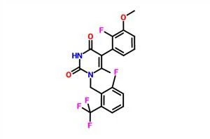 5-(2-fluor-3-metoksyfenyl)-1-[[2-fluor-6-(trifluormetyl)fenyl]metyl]-6-metyl-2,4(1H,3H)-pyrimidindion CAS 1150560-59-0